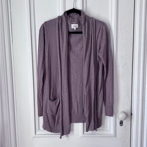 Wilfred by Aritzia Flaubert Waterfall Style Cashmere/Silk Cardigan Large